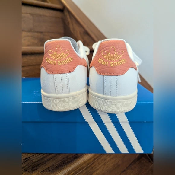 Adidas Stan Smith Women's Leather sneakers White and Pink, Size 8 New In Box - Picture 10 of 16